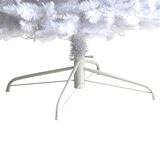 9ft. Pre-Lit Slim White Artificial Christmas Tree, Warm White LED Lights